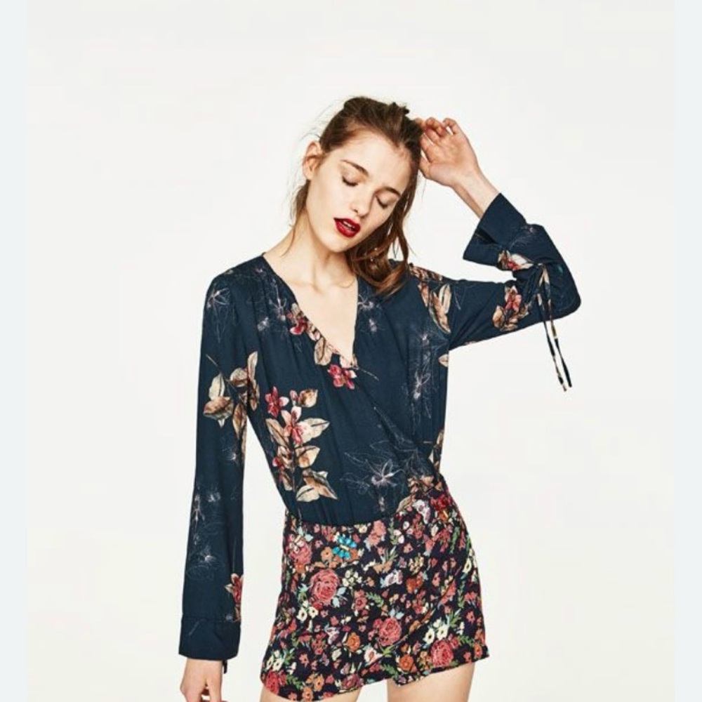Zara floral bodysuit